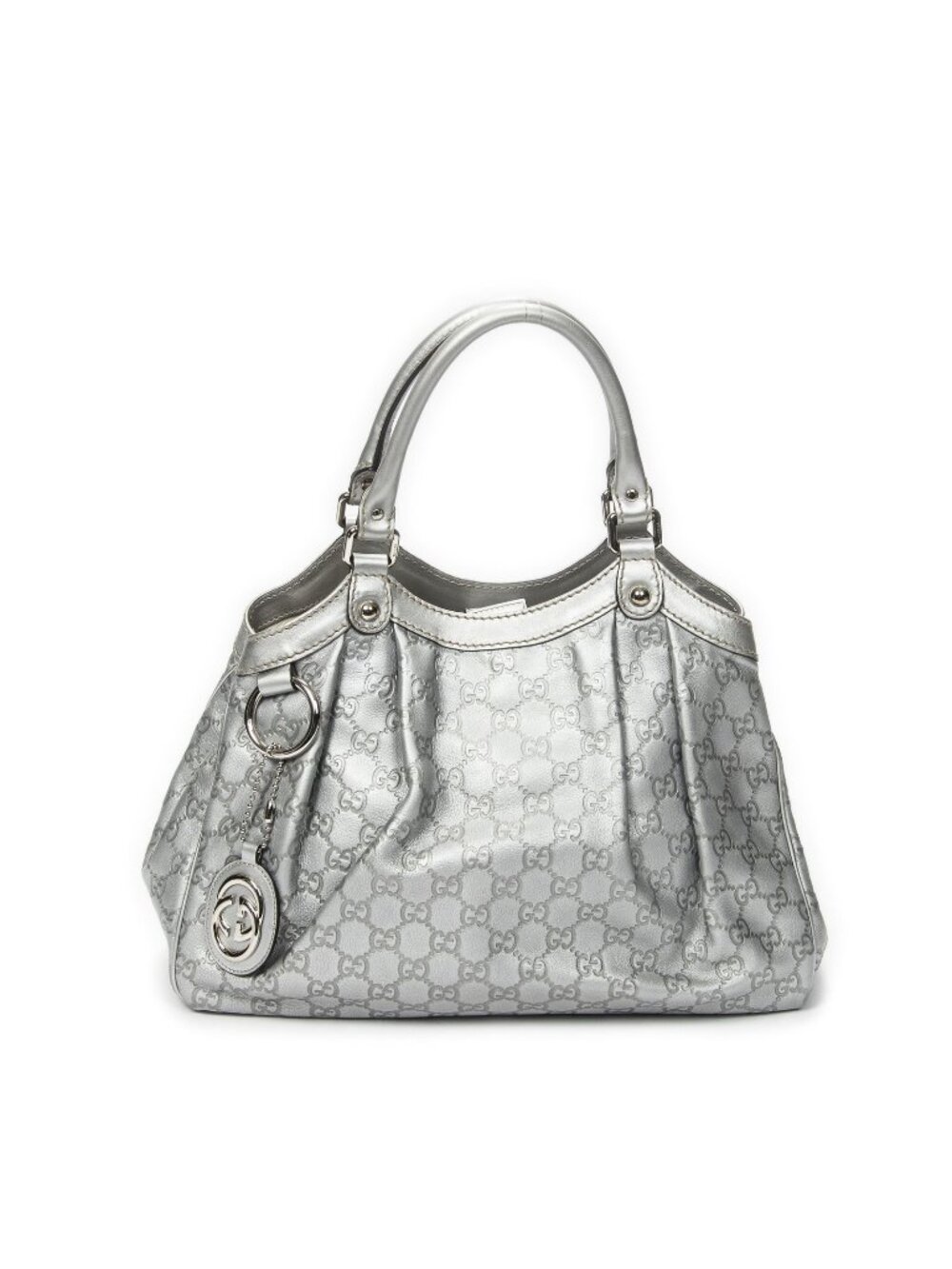 Gucci Mini Sukey Tote Bag Silver Guccissima